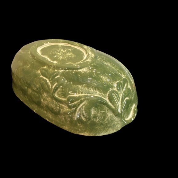 VINTAGE SERVING BOWL -- Watermelon, Deep, Long, Heavy, Food Safe, Never Used - Picture 7 of 9